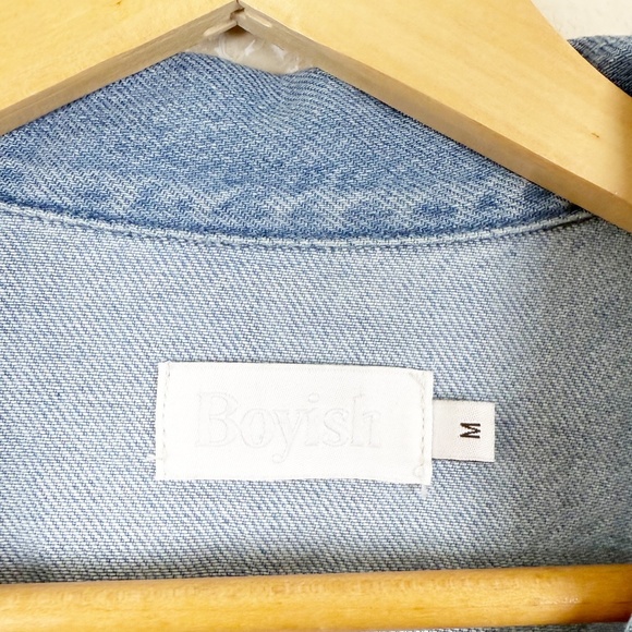 Boyish The Joe Safari Blue Denim Belted Dress Size Medium - Picture 3 of 6